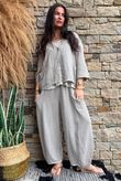 Lina Linen Blend Box Jacket Washed Mocha